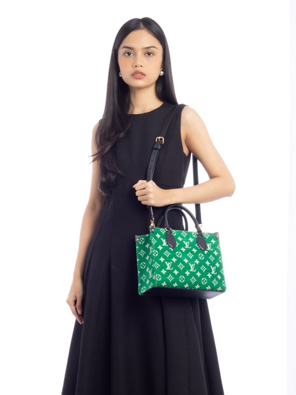 Louis Vuitton Green Monogram Canvas Small Tote Crossbody